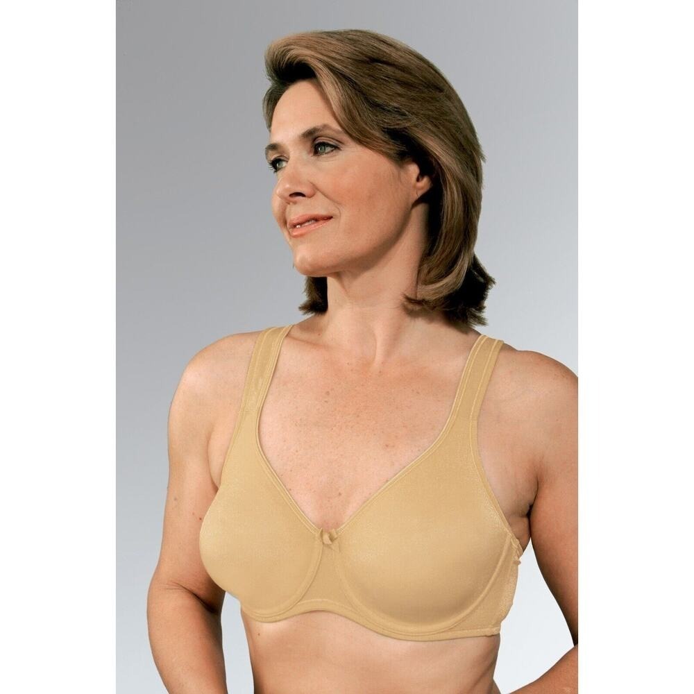 Classique‎ 36C Post Mastectomy Fashion Bra 768 Underwired Seamless Lined Beige
